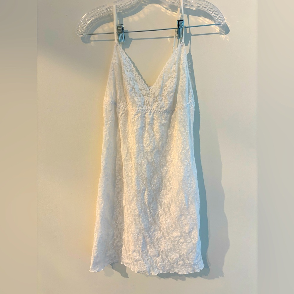 Hanky Panky White Lace Chemise Size L
